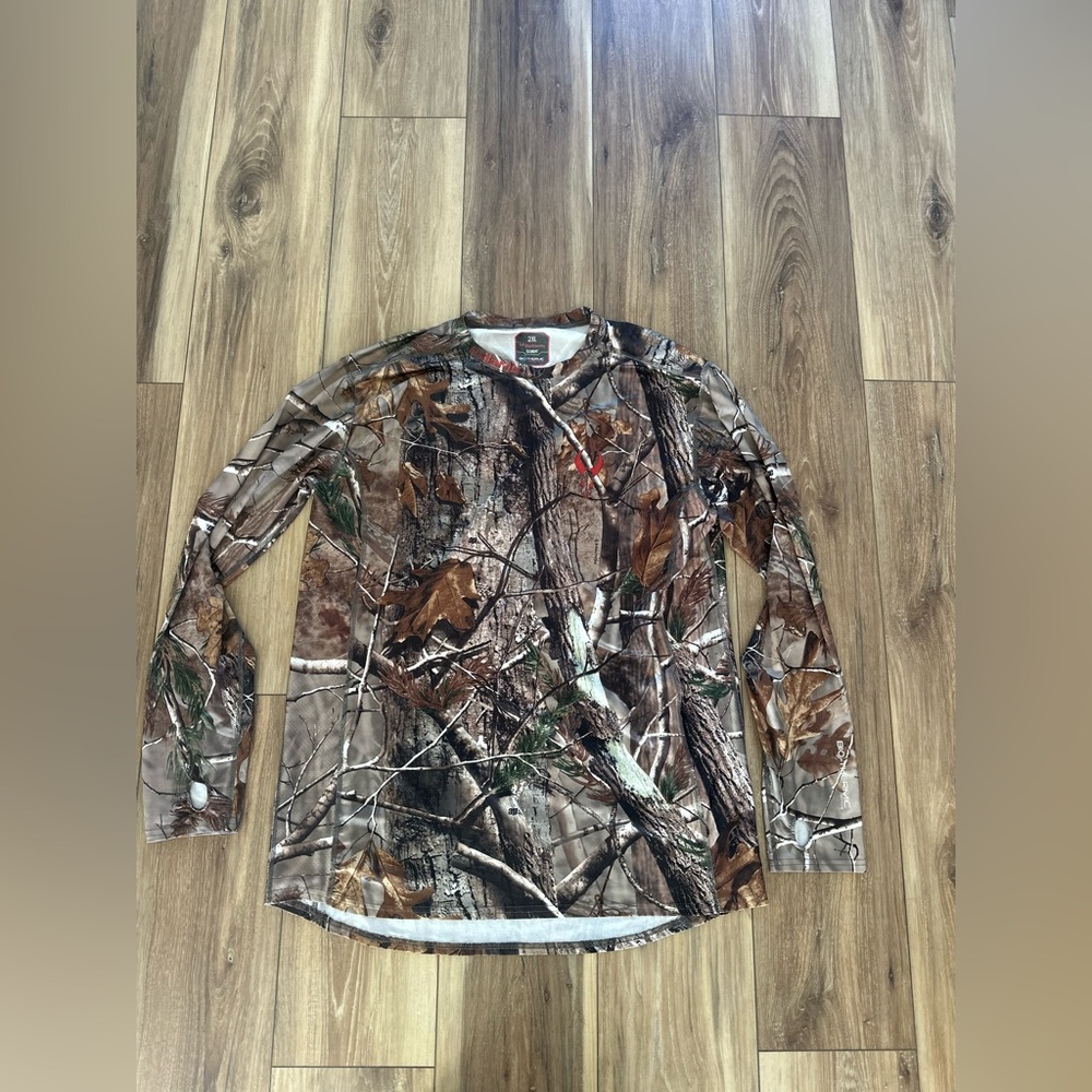 Badlands men’s Camouflage bio-thermic hunting Long Sleeve Shirt size 2XL